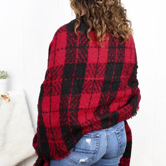 💜 New Plaid Long Bias Scarf - Picture 2 of 5